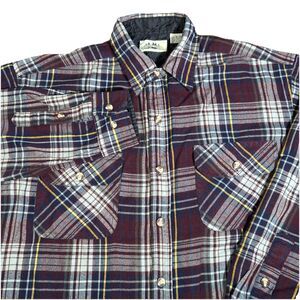 Vintage Timber Trail Men’s M Multicolor Plaid Outdoor Lightweight Flannel‎ Shirt